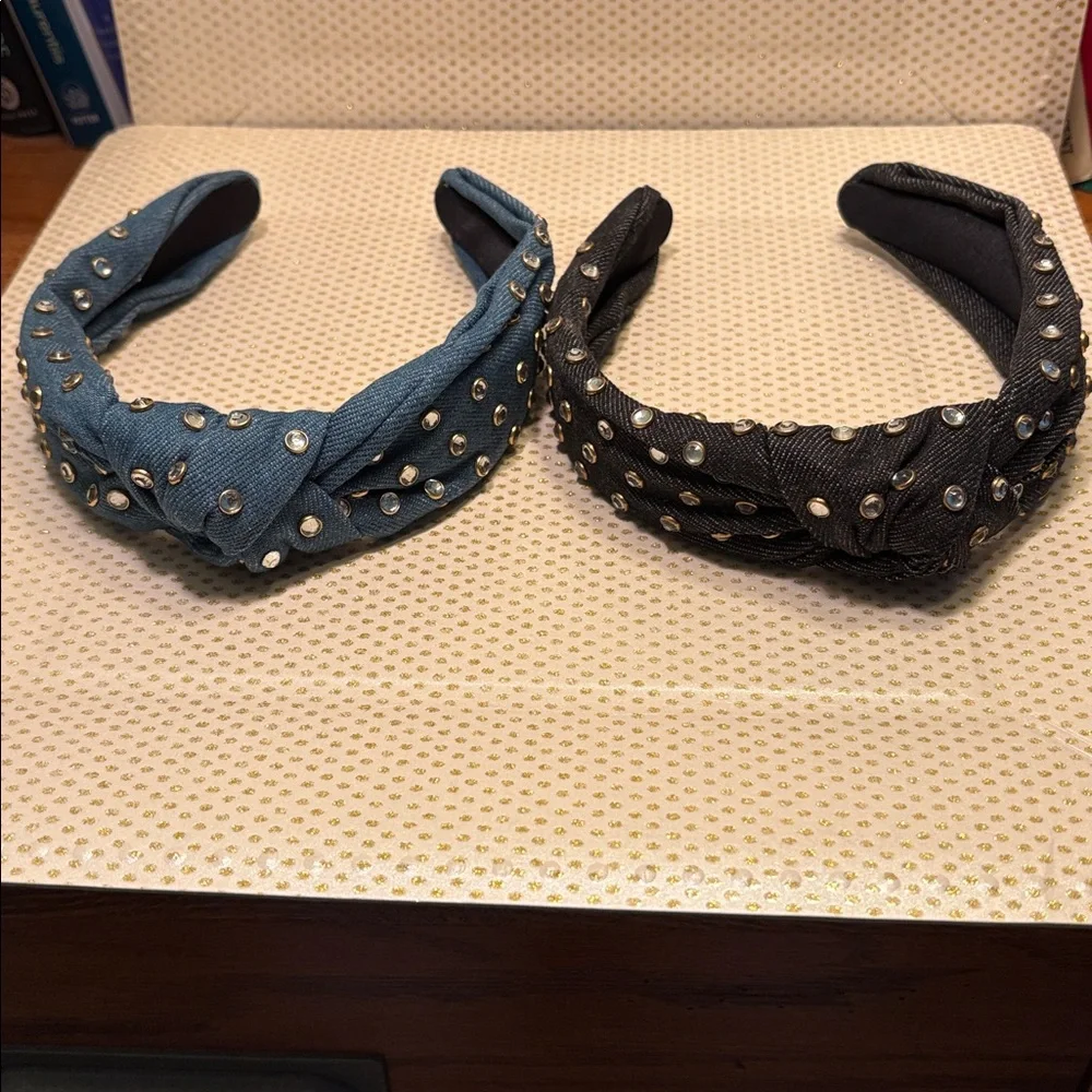 Fashion Unbranded Headbands..Denim & Black